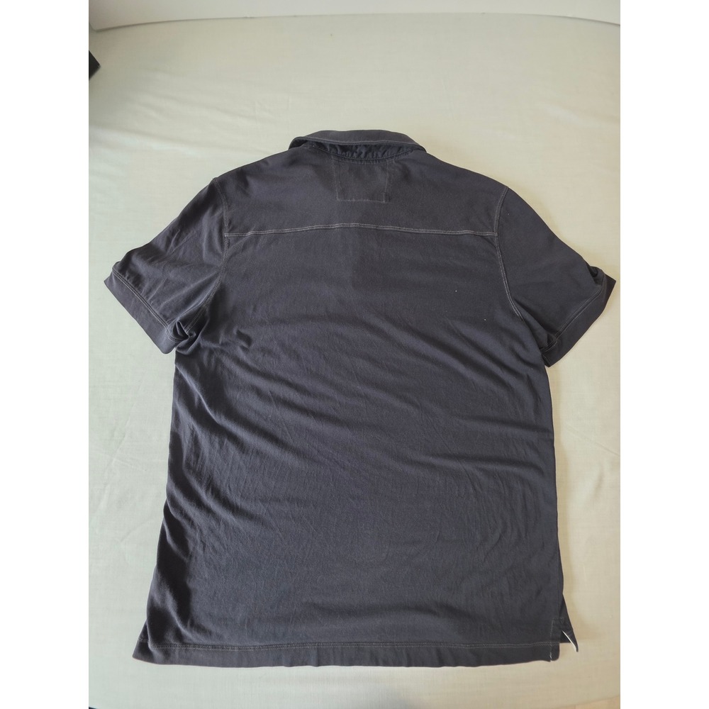 Banana Republic Fitted Pima Cotton Polo Chest Stripe XL Navy Blue Casual Preppy - Picture 8 of 8
